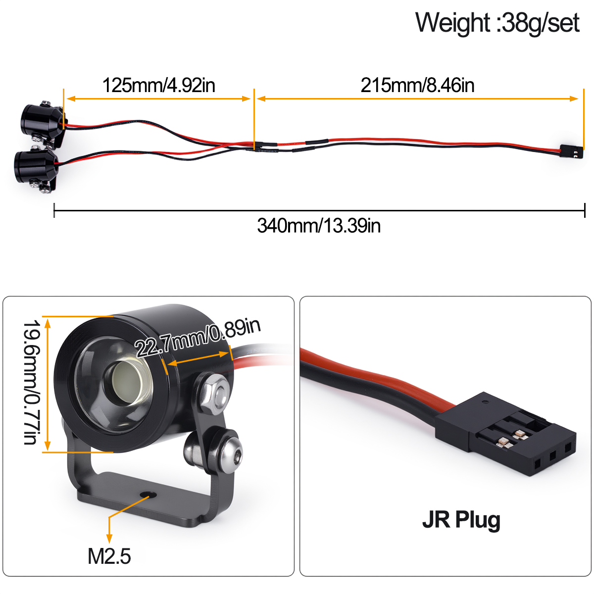 RC Car LED Light Headlight Spo - Rc Hobby Toucan recension och pris
