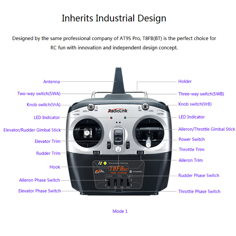 Radiolink T8FB V2 8CH RC Trans - Receiver Sbus 8Ch recension och pris