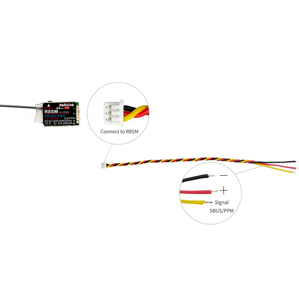 RadioLink R8SM 8CH 2.4GHz Supe - Receiver Sbus 8Ch recension och pris